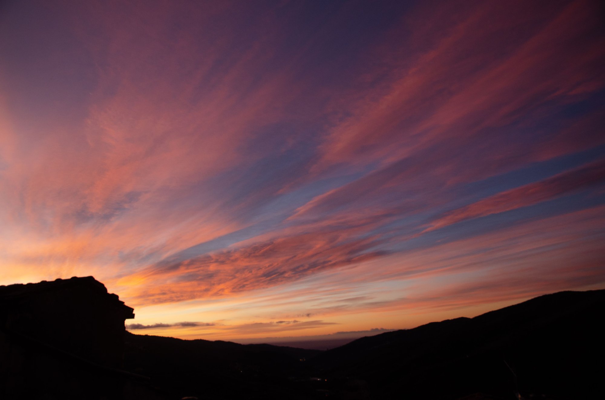 Sonnenuntergang über dem Imperio-Tal